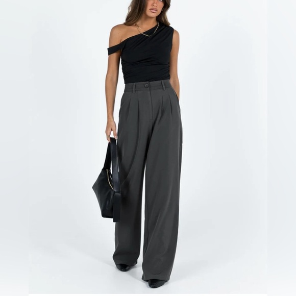 Princess Polly Black Wide-Leg Jumpsuit - Picture 1 of 8